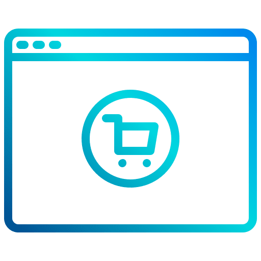 Website commerce and shopping marketing monitor icon