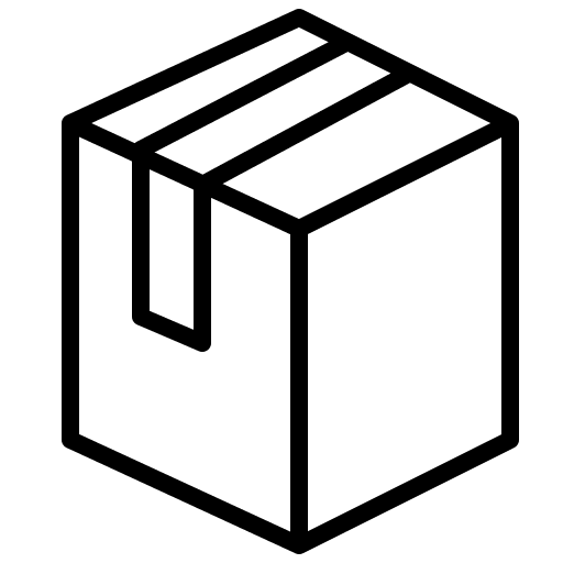 Box shipping and delivery ecommerce marketplace icon