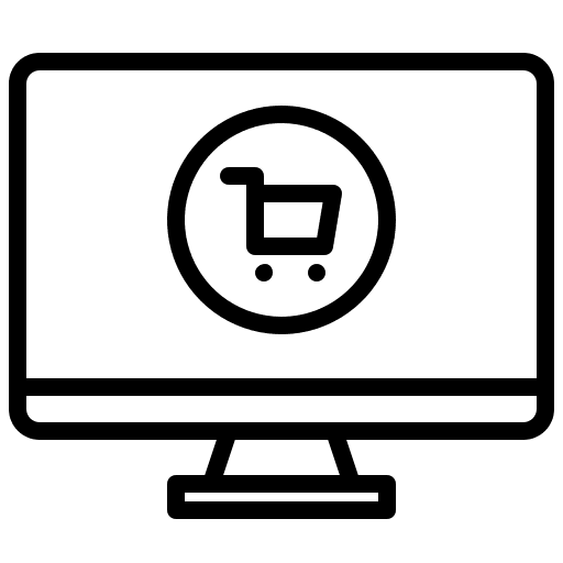 Computer marketplace commerce and shopping online shopping icon