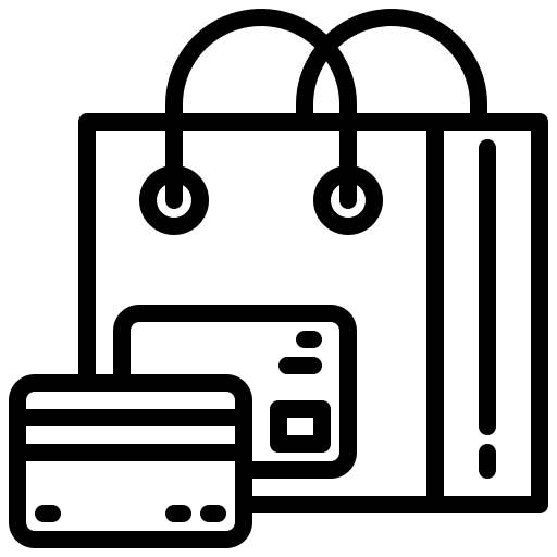 Credit card online shopping business and finance payment method icon