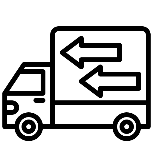 Truck shipping and delivery commerce and shopping truck icon