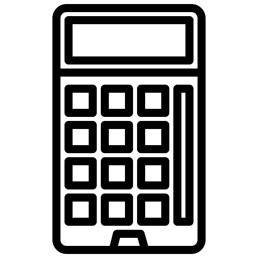 Calculator technological commerce and shopping maths icon