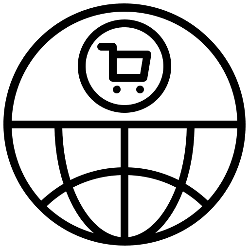 Cart shop shopping cart global marketing icon