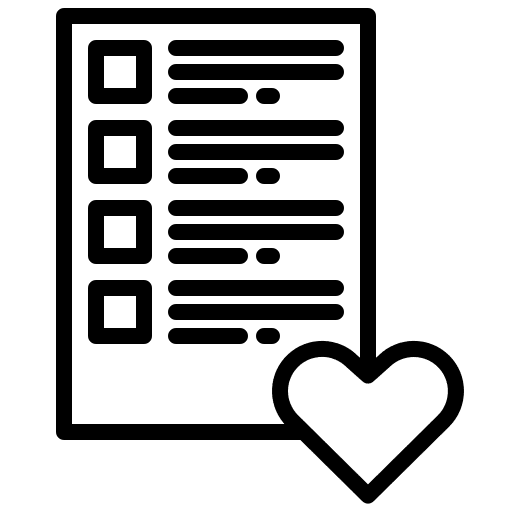 Favorite sheet commerce and shopping wish list icon