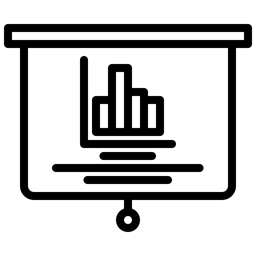 Presentation chart finances commerce and shopping icon