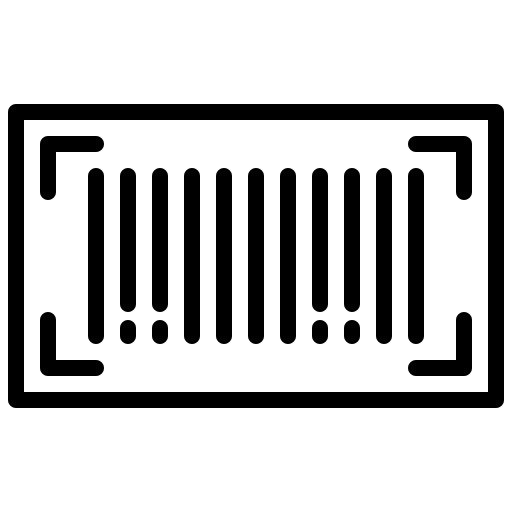 Barcode shop online store serial icon