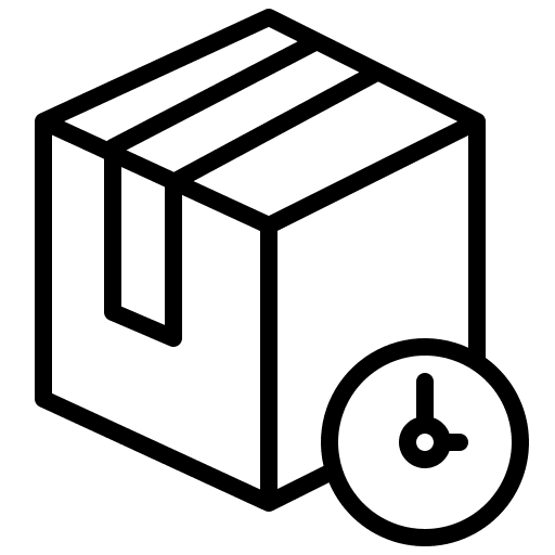 Box chronometer delivery stopwatch icon