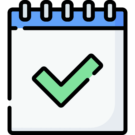 Calendar calendar time and date checked icon