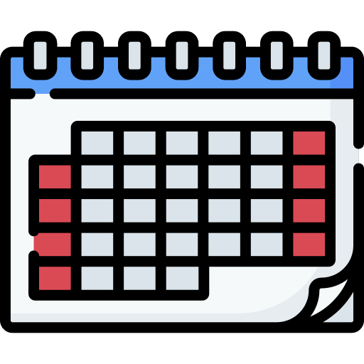 Calendar organization month task planning icon