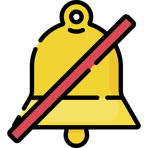 Disabled alert bell silent icon