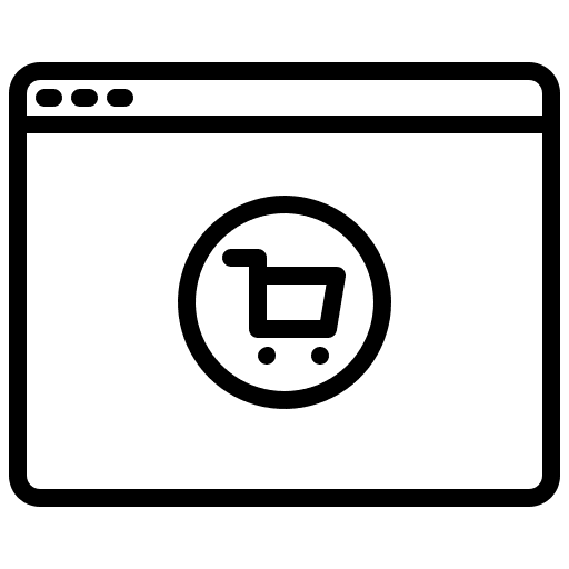 Website broswer ecommerce online shopping icon