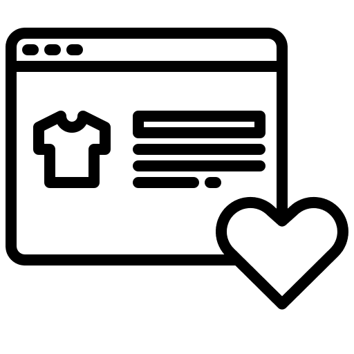 Website browser favorite commerce and shopping icon