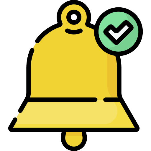 Bell bell check interface icon Bell bell check interface icon