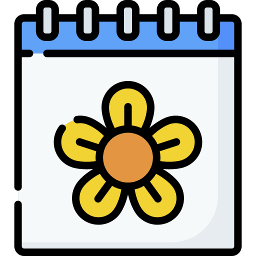 Spring time and date springtime season icon