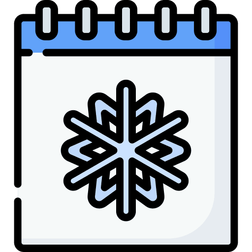 Winter season calendary weather snowflake icon Winter season calendary weather snowflake icon
