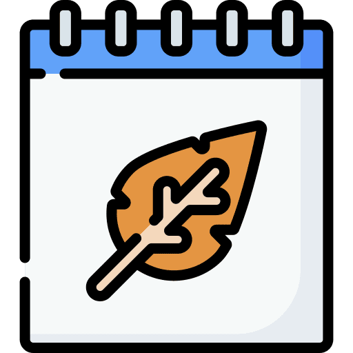 Autumn administration date calendar icon Autumn administration date calendar icon
