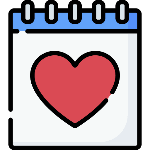 Calendar schedule event love icon Calendar schedule event love icon