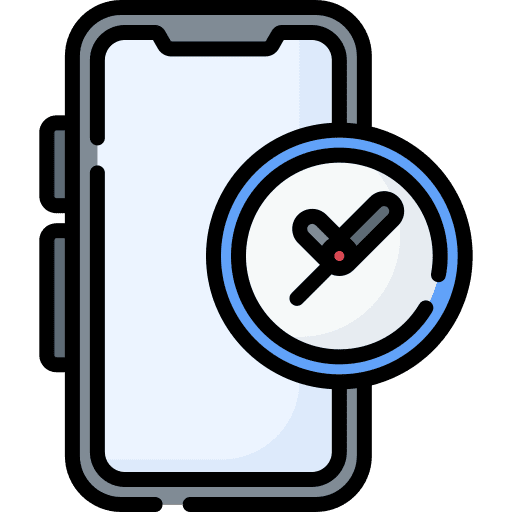 Time time and date timetable smartphone icon Time time and date timetable smartphone icon