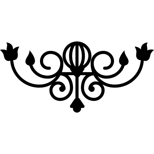 Floral design of vintage style ornamental design floral icon