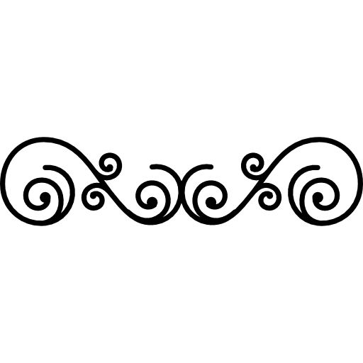 Floral design with curled edges flower design art floral icon