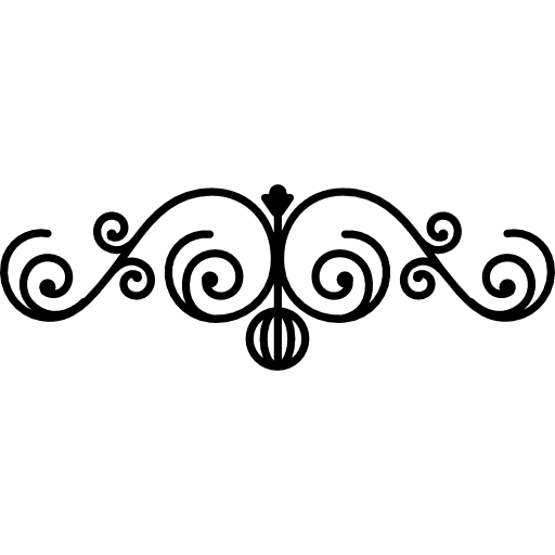 Floral design with spirals in horizontal symmetry floral design floral designs design icon