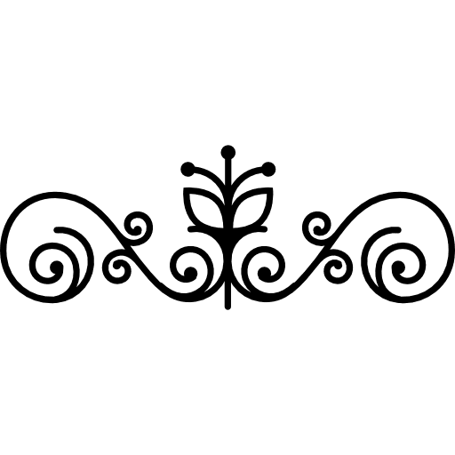 Floral curves and swirls design floral flower curves floral curves icon