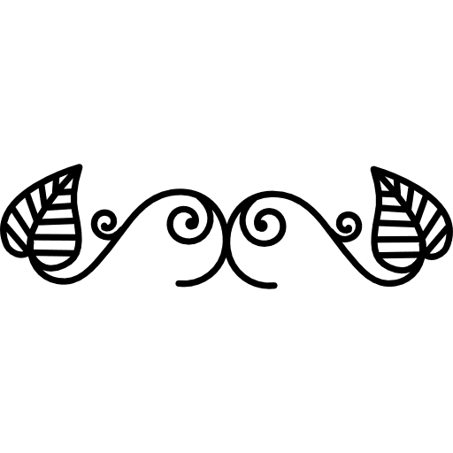 Floral design of delicate shapes leaves delicate shapes icon