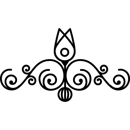 Floral design vines shapes floral design icon