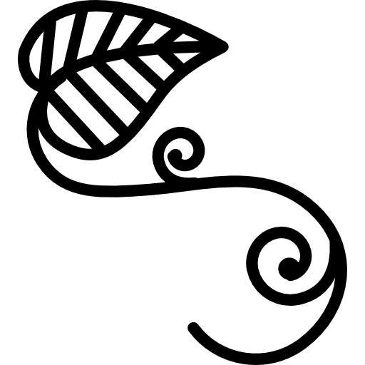 Leaves outline with vines leaf leaf outline vine icon