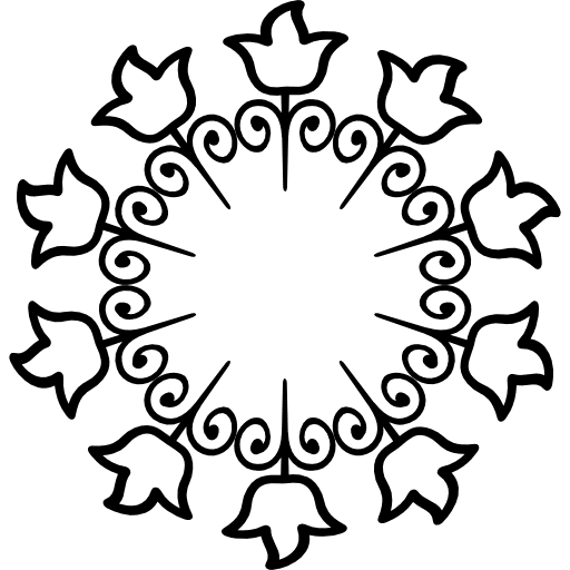 Floral circular design nature natural designs icon