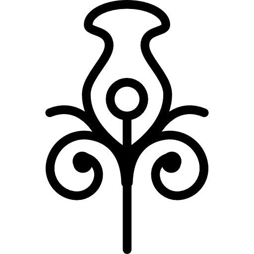 Floral design of one flower flower natural nature icon