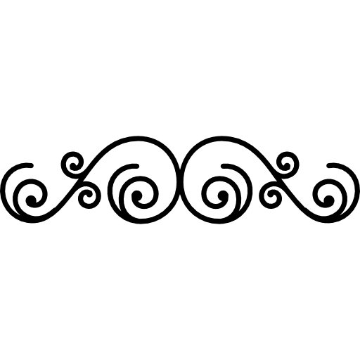 Floral design of small thin spirals spirals shapes floral design icon