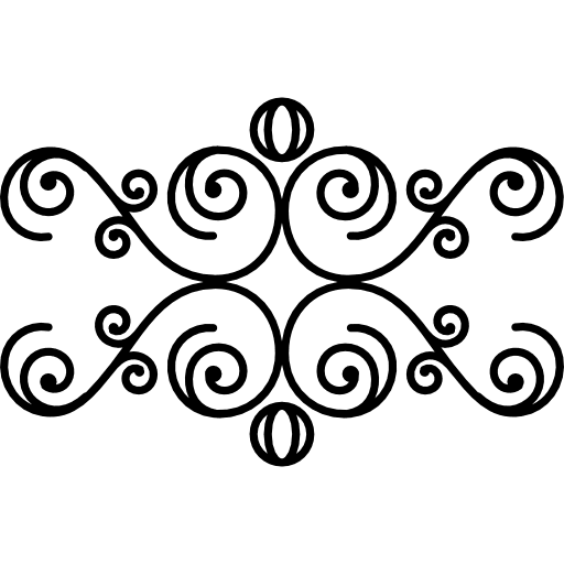 Floral design with spirals ornament design floral design icon