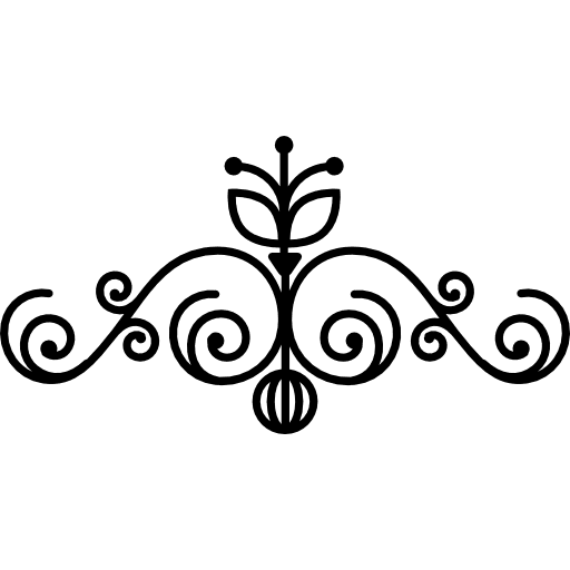 Floral design with vines and swirls vine floral design swirls icon