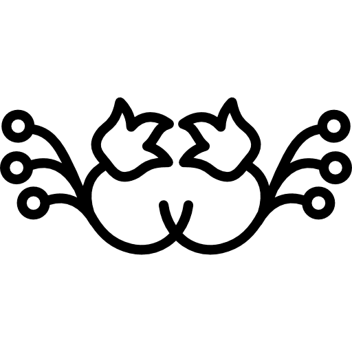 Flower bell outline with flower buds nature flower bells flower buds icon