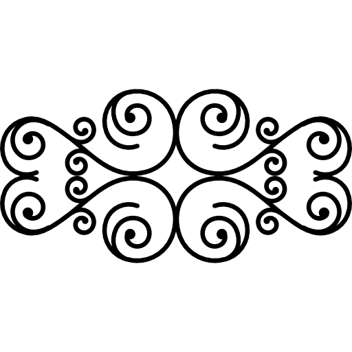 Floral design of spirals ornament spiral spirals icon