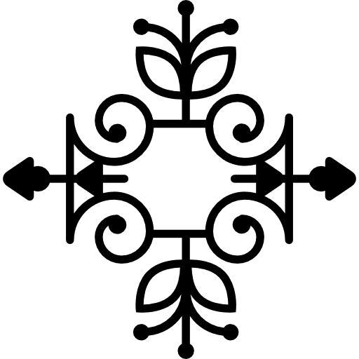 Floral design with vines and leaves outline vine leaves outline vines icon