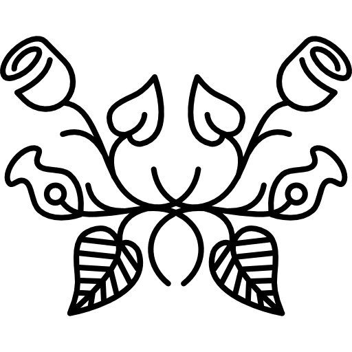 Flower design rose variant mirror effect nature flower floral design icon