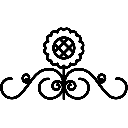 Flower on vines ornamental design designs flowers flower icon