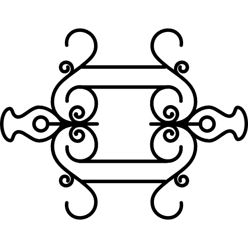 Decoration design ornamental shape floral design icon