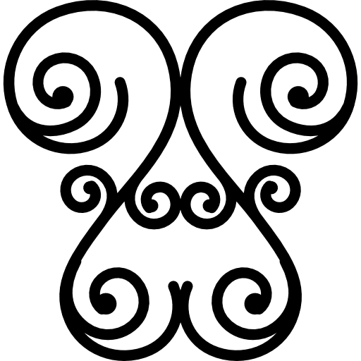 Floral spirals symmetric design design floral symmetric icon