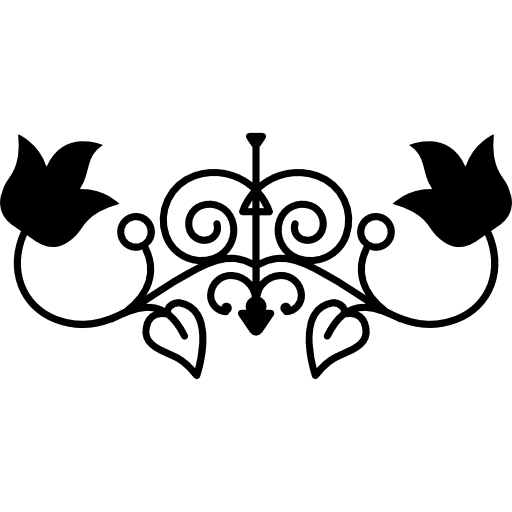 Floral symmetric design for elegant decoration elegance floral elegant icon