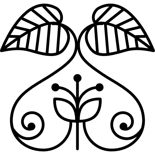 Leaf with curls design leaf nature curls icon