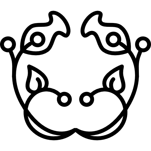 Floral bell outline with leaves and vines design art flower floral icon