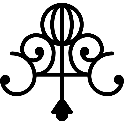 Floral bud design with curled lines curled lines floral buds bud icon