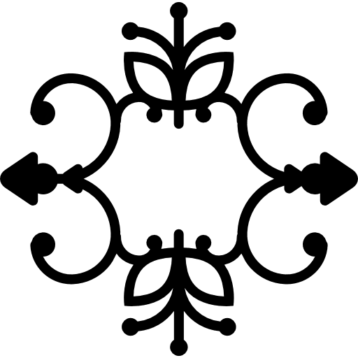 Floral symmetrical delicate design floral delicate symmetrical icon