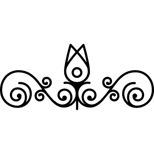 Flower bud outline and vines design flower bud bud vine icon