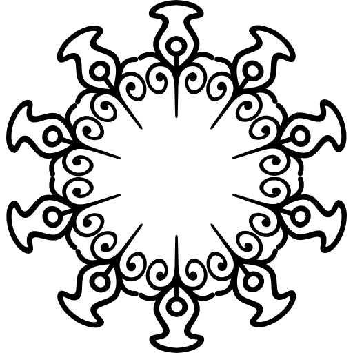 Flower natural design nature circular designs icon