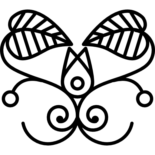 Floral design like a butterfly delicacy floral design delicate icon