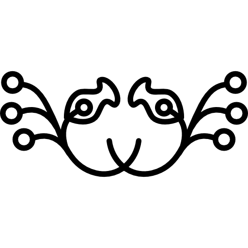 Floral design of symmetric lines and dots designing lines designs icon